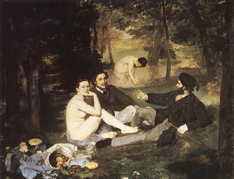Edouard Manet Dejeuner sur I-herbe oil painting image